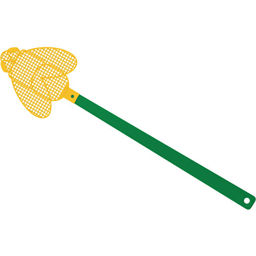 Fliegenklatsche 'Brummi' , grün, gelb, PE+PS, 41,20cm x 0,50cm x 10,20cm (Länge x Höhe x Breite), Bild 1