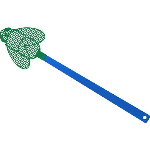 Fliegenklatsche 'Brummi' , blau, grün, PE+PS, 41,20cm x 0,50cm x 10,20cm (Länge x Höhe x Breite), Bild 1