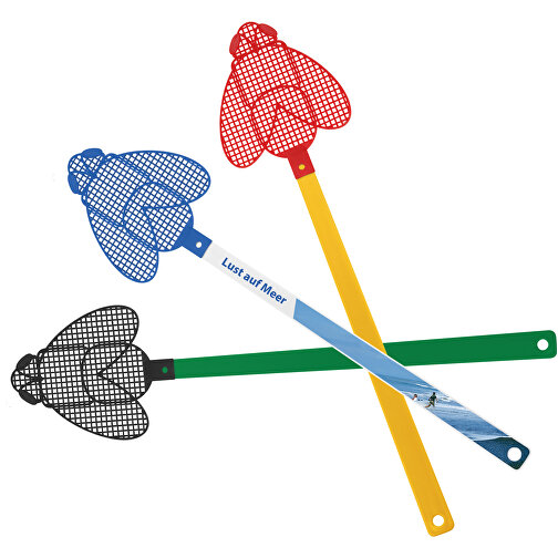 Fliegenklatsche 'Brummi' , blau, grün, PE+PS, 41,20cm x 0,50cm x 10,20cm (Länge x Höhe x Breite), Bild 2