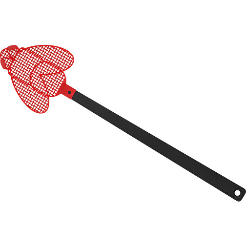 Fliegenklatsche 'Brummi' , schwarz, rot, PE+PS, 41,20cm x 0,50cm x 10,20cm (Länge x Höhe x Breite), Bild 1