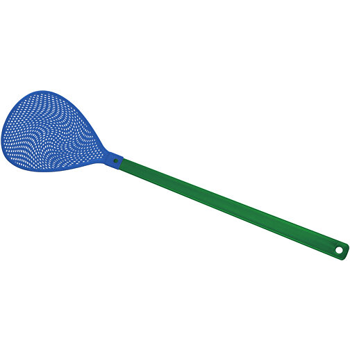 Fliegenklatsche 'Oval' , grün, blau, PE+PS, 43,30cm x 0,50cm x 10,20cm (Länge x Höhe x Breite), Bild 1