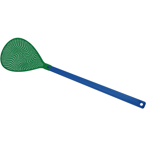 Fliegenklatsche 'Oval' , blau, grün, PE+PS, 43,30cm x 0,50cm x 10,20cm (Länge x Höhe x Breite), Bild 1