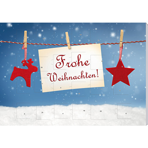 Classic Wand Adventskalender Querformat, Individuelle Motive , Friedel, Karton, recycelbarers Inlay, 24,40cm x 1,00cm x 34,50cm (Länge x Höhe x Breite), Bild 1