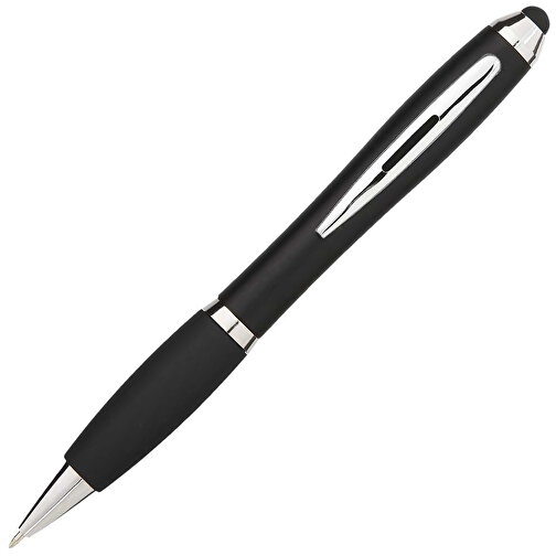 Bolígrafo-puntero de color con grip negro 'Nash', Imagen 2