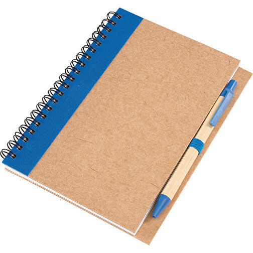 Notizringbuch RECYCLE L , blau, Papier, 18,00cm x 0,80cm x 13,50cm (Länge x Höhe x Breite), Bild 1