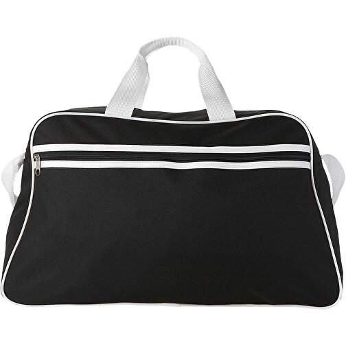 San Jose Sporttasche 30L , schwarz / weiß, 600D Polyester, 48,00cm x 28,00cm x 25,00cm (Länge x Höhe x Breite), Bild 4