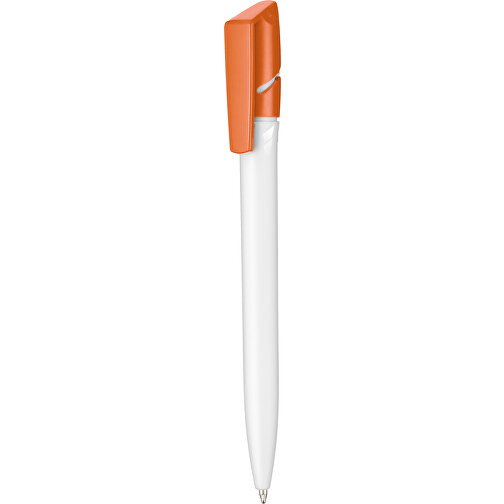 Kugelschreiber TWISTER , Ritter-Pen, weiß/orange, ABS-Kunststoff, 14,50cm (Länge), Bild 1