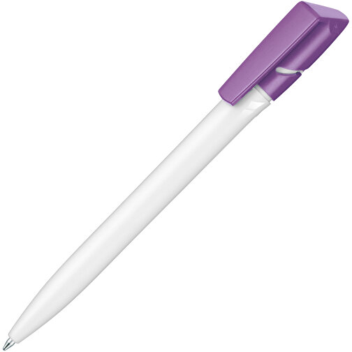 Kugelschreiber TWISTER , Ritter-Pen, violett/weiß, ABS-Kunststoff, 14,50cm (Länge), Bild 2