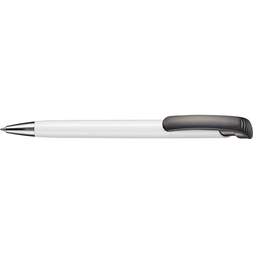 Kugelschreiber BONITA , Ritter-Pen, schwarz/weiss, ABS-Kunststoff, 14,80cm (Länge), Bild 3