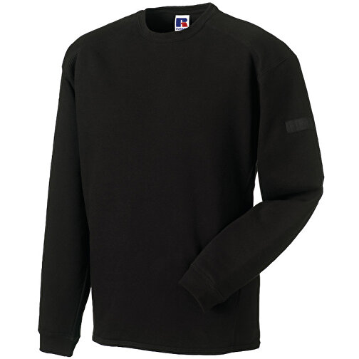 Workwear-Sweatshirt Crew Neck , Russell, schwarz, 80% Baumwolle, 20% Polyester, 2XL, , Bild 1