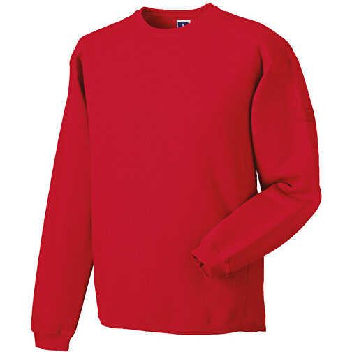 Workwear-Sweatshirt Crew Neck , Russell, rot, 80% Baumwolle, 20% Polyester, L, , Bild 1