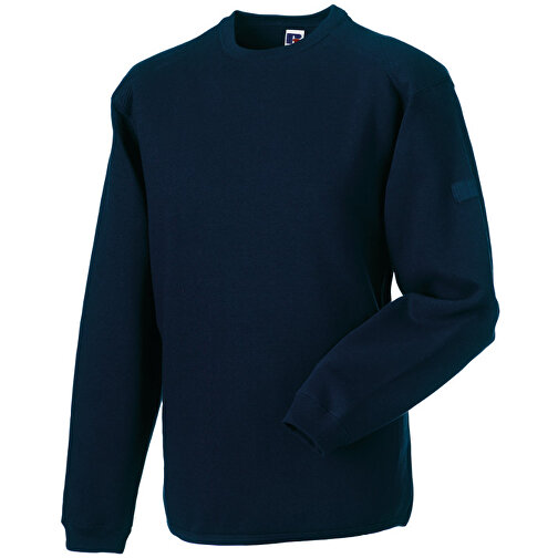 Workwear-Sweatshirt Crew Neck , Russell, navy blau, 80% Baumwolle, 20% Polyester, 4XL, , Bild 1