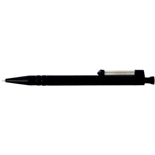 Kugelschreiber SPRING , Ritter-Pen, schwarz, ABS-Kunststoff, 14,10cm (Länge), Bild 3