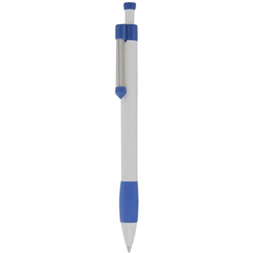 Kugelschreiber Spring Grippy , Ritter-Pen, azurblau/weiss, ABS-Kunststoff, 14,10cm (Länge), Bild 1