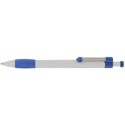 Kugelschreiber Spring Grippy , Ritter-Pen, azurblau/weiß, ABS-Kunststoff, 14,10cm (Länge), Bild 3