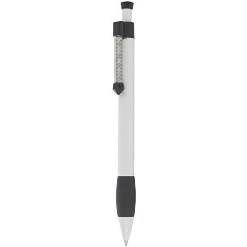 Kugelschreiber Spring Grippy , Ritter-Pen, steingrau/weiss, ABS-Kunststoff, 14,10cm (Länge), Bild 1