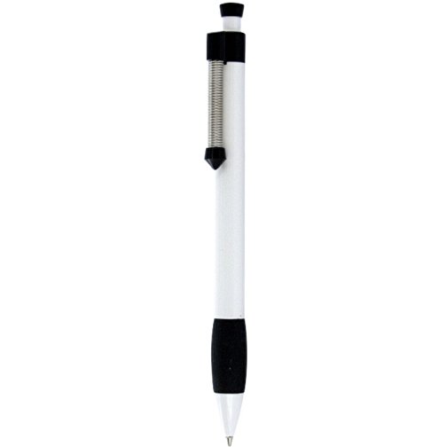 Kugelschreiber Spring Grippy , Ritter-Pen, schwarz, ABS-Kunststoff, 14,10cm (Länge), Bild 1