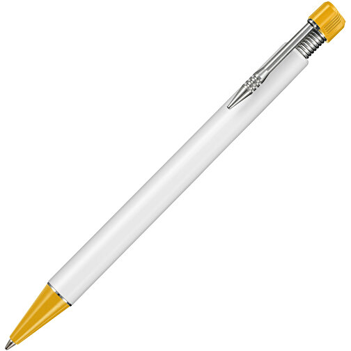 Kugelschreiber EMPIRE , Ritter-Pen, apricot/weiß, ABS-Kunststoff, 14,50cm (Länge), Bild 2