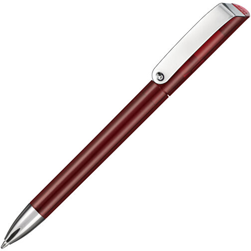 Kugelschreiber GLOSSY TRANSPARENT , Ritter-Pen, rubinrot-transparent-rot, ABS-Kunststoff, 14,20cm (Länge), Bild 2