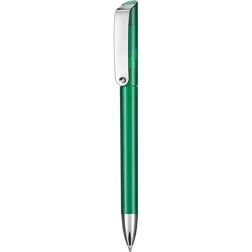 Kugelschreiber GLOSSY TRANSPARENT , Ritter-Pen, grün-transparent, ABS-Kunststoff, 14,20cm (Länge), Bild 1