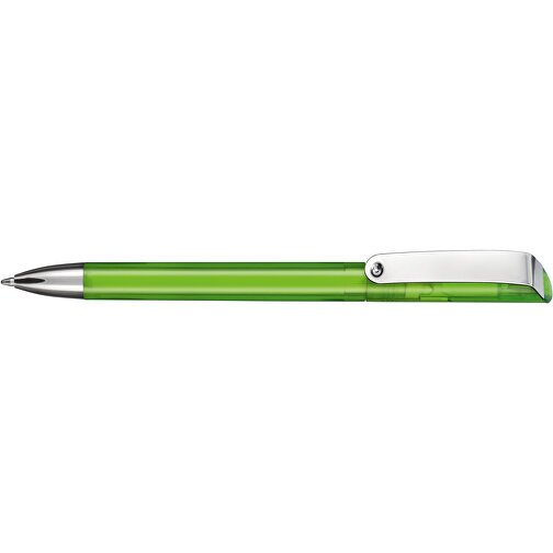 Kugelschreiber GLOSSY TRANSPARENT , Ritter-Pen, gras-transparent-grün, ABS-Kunststoff, 14,20cm (Länge), Bild 3