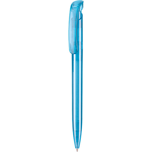 Kugelschreiber CLEAR TRANSPARENT , Ritter-Pen, karibikblau, ABS-Kunststoff, 14,80cm (Länge), Bild 1