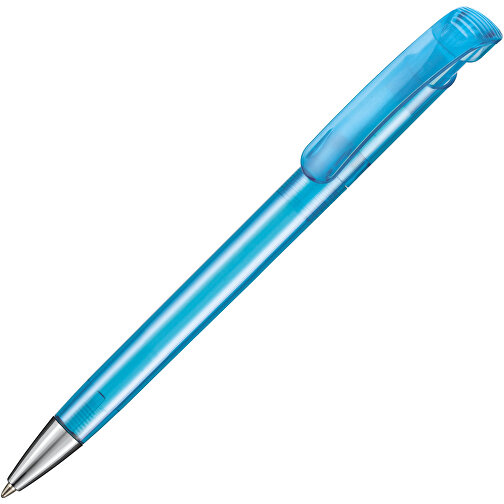 Kugelschreiber BONITA TRANSPARENT , Ritter-Pen, karibikblau, ABS-Kunststoff, 14,80cm (Länge), Bild 2