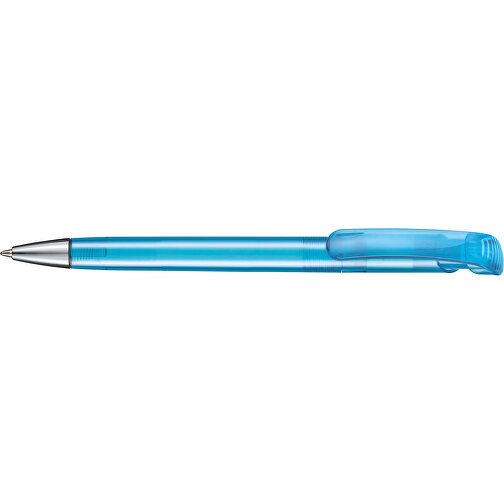Kugelschreiber BONITA TRANSPARENT , Ritter-Pen, karibikblau, ABS-Kunststoff, 14,80cm (Länge), Bild 3