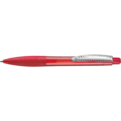 Kugelschreiber CLUB TRANSPARENT , Ritter-Pen, feuer-rot, ABS-Kunststoff, 14,20cm (Länge), Bild 3