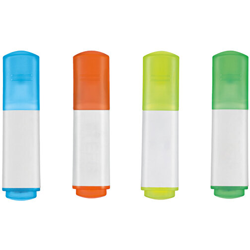 Textmarker MINISSIMO , Ritter-Pen, orange-neon/weiss, PP-Kunststoff, 6,90cm (Länge), Bild 4