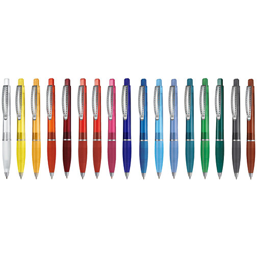 Kugelschreiber Club Transparent SI , Ritter-Pen, karibik-blau, ABS-Kunststoff, 14,20cm (Länge), Bild 4