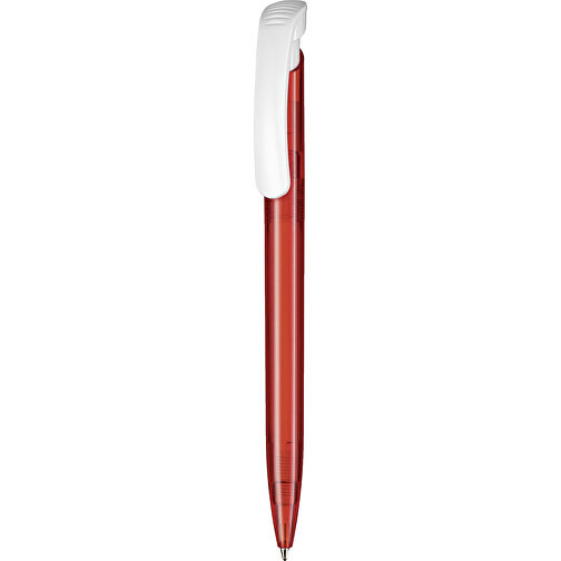 Kugelschreiber Clear Transparent S , Ritter-Pen, kirsch-rot, ABS-Kunststoff, 14,80cm (Länge), Bild 1