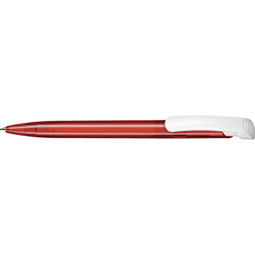 Kugelschreiber Clear Transparent S , Ritter-Pen, kirsch-rot, ABS-Kunststoff, 14,80cm (Länge), Bild 3