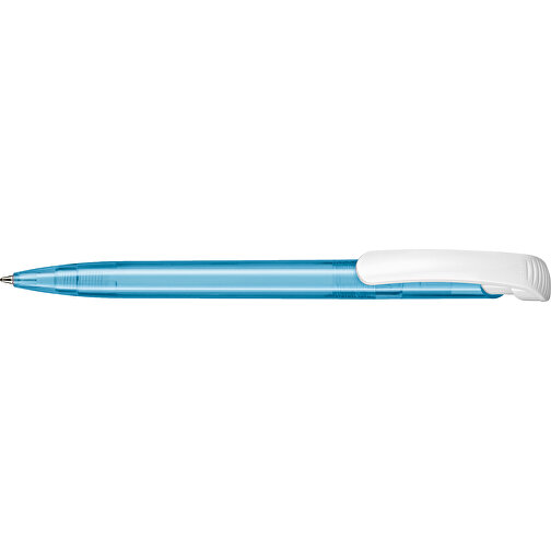 Kugelschreiber Clear Transparent S , Ritter-Pen, karibikblau, ABS-Kunststoff, 14,80cm (Länge), Bild 3