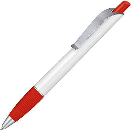 Kugelschreiber Bond , Ritter-Pen, signal-rot/weiß, ABS-Kunststoff, 14,30cm (Länge), Bild 2