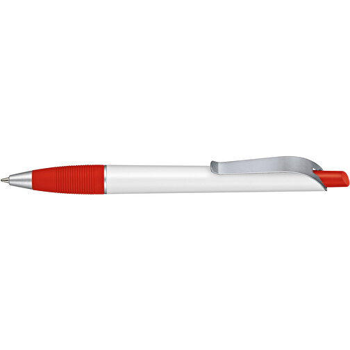 Kugelschreiber Bond , Ritter-Pen, signal-rot/weiß, ABS-Kunststoff, 14,30cm (Länge), Bild 3
