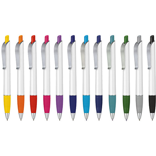 Kugelschreiber Bond , Ritter-Pen, violett/weiss, ABS-Kunststoff, 14,30cm (Länge), Bild 4