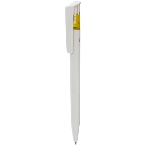 Kugelschreiber BIO-STAR , Ritter-Pen, ananas-gelb, Cellulose-Kunststoff, ABS, 14,70cm (Länge), Bild 1