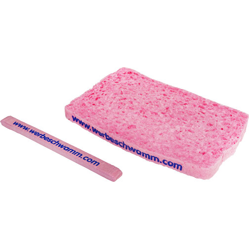esponja comprimida de promoción STIX en color rosa, Imagen 1