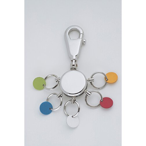 TROIKA Schlüsselanhänger PATENT/Colour , Troika, mehrfarbig, Messing, Metall, 9,80cm x 0,90cm x 2,50cm (Länge x Höhe x Breite), Bild 2