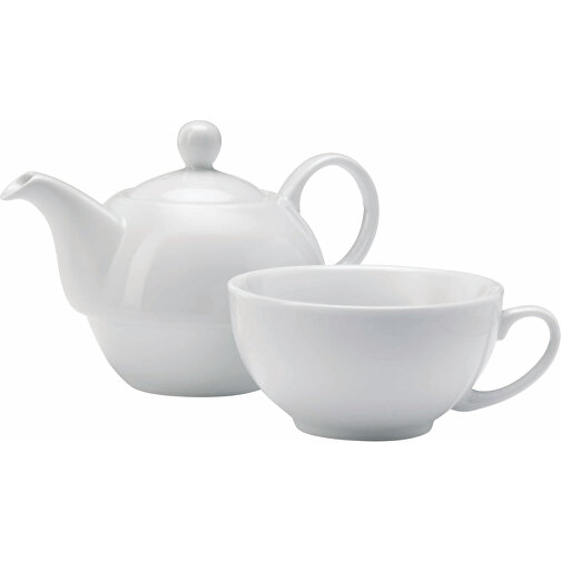 Tea Time , weiß, Keramik, 12,50cm x 13,00cm x 12,50cm (Länge x Höhe x Breite), Bild 1