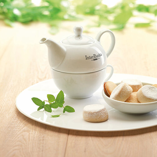 Tea Time , weiss, Keramik, 12,50cm x 13,00cm x 12,50cm (Länge x Höhe x Breite), Bild 7