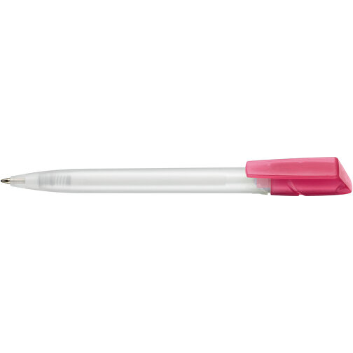 Kugelschreiber TWISTER FROZEN , Ritter-Pen, magenta/weiß, ABS-Kunststoff, 14,50cm (Länge), Bild 3