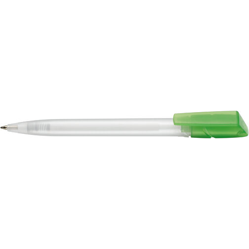 Kugelschreiber TWISTER FROZEN , Ritter-Pen, kiwi-grün/weiß, ABS-Kunststoff, 14,50cm (Länge), Bild 3