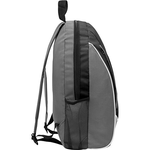 Rucksack POP , grau, schwarz, 600D Polyester, 28,50cm x 39,50cm x 15,00cm (Länge x Höhe x Breite), Bild 4