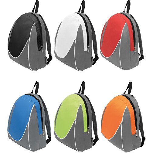 Rucksack POP , grau, schwarz, 600D Polyester, 28,50cm x 39,50cm x 15,00cm (Länge x Höhe x Breite), Bild 7