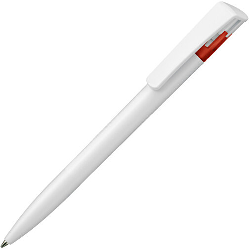 Kugelschreiber All-Star SF , Ritter-Pen, feuer-rot/weiss, ABS-Kunststoff, 14,70cm (Länge), Bild 2