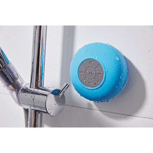 Wireless-Duschlautsprecher WAKE UP , blau, grau, Kunststoff / PVC, 5,30cm (Höhe), Bild 2