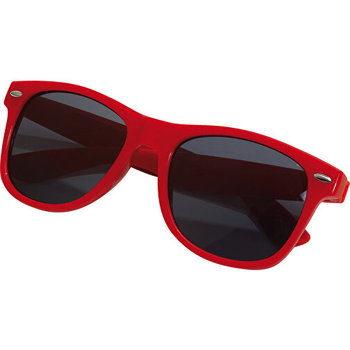 Sonnenbrille STYLISH , rot, Kunststoff / Polyacryl, 1,00cm (Länge), Bild 1
