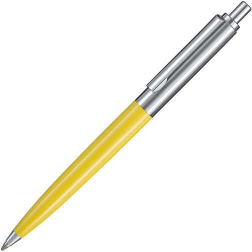 Kugelschreiber KNIGHT , Ritter-Pen, zitronen-gelb, ABS + Metall, 13,40cm (Länge), Bild 2